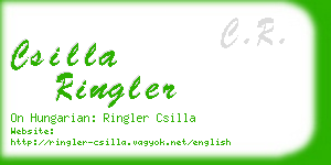 csilla ringler business card